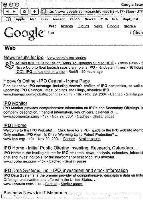 Again, the search results change after the letter o is typed