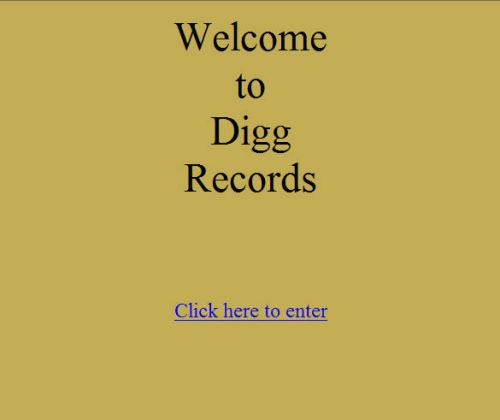 The Digg.com homepage as it appeared on November 11, 1998 - home of Digg Records.