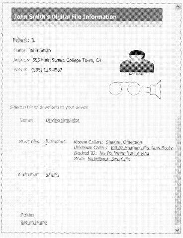 A Facebooks screen showing digital files that John Smith can download.