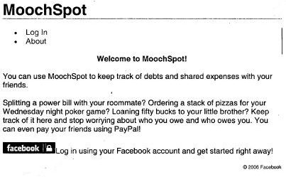 A thrid party application that you can sign up for, beginning by logging into Facebook.