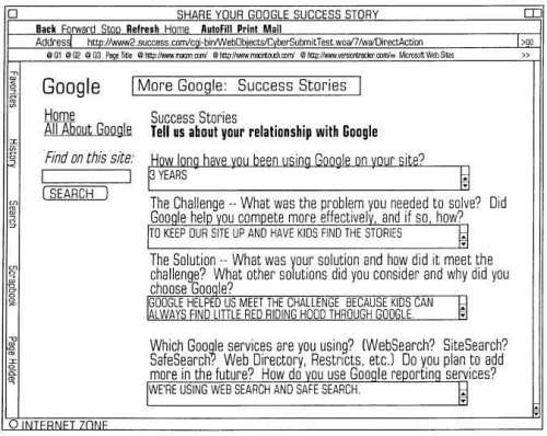 More details in the Google success story data collection.