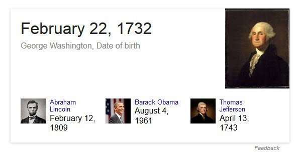 Google answering a direct question with a factual answer.
