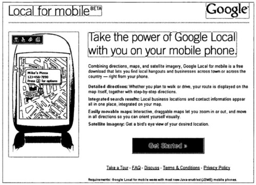Google Local for Mobile