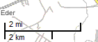 Scale of default map on a search for pizza in Newark, Delaware