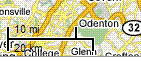 Scale of default map on a search for travel plans in Newark, Delaware