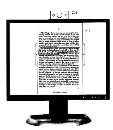 A desktop computer with a sensor device at the top that can track where you are looking on a screen.