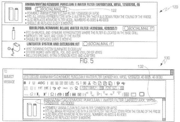 An example of sharing content from a third party page from the Grouptivity patent