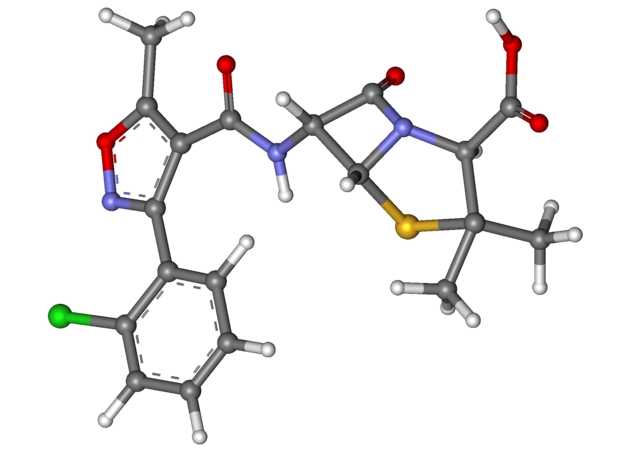 cloxacillin molecule diagram