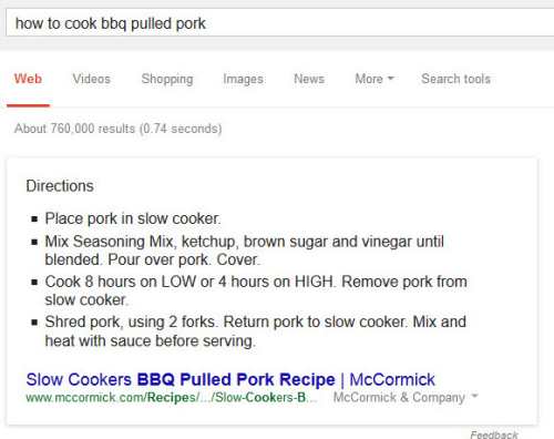 google pulled pork