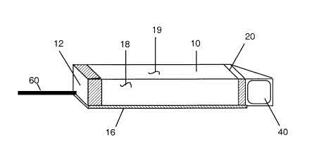 This is a display device from the patent, and it looks similar to the display device in Google Glass patents.