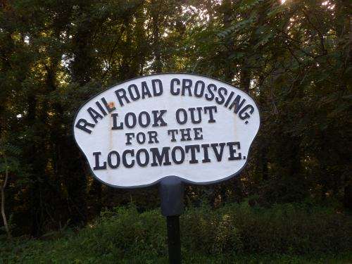 Sometimes the signs we see have meaning, and sometimes there's no train to be found nearby at all.