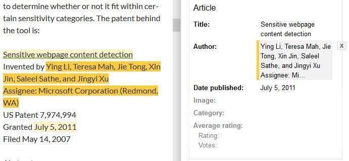 Tagging Using the Data Markup Tool