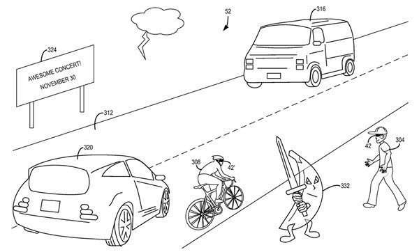 Augmented Reality displayed in Microsoft's Patent, 'Mixed reality display accommodation'