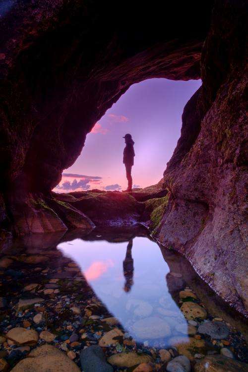 Man in a cave