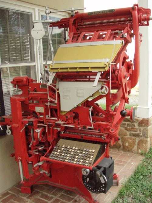 An old Linotype type setting machine that had possibly more moving parts when it was built than anything else.