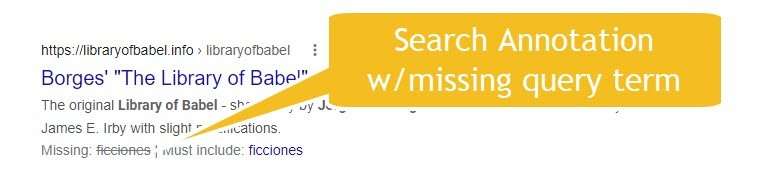 Search Annotation with Missing Query