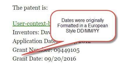 Dates were used in my post