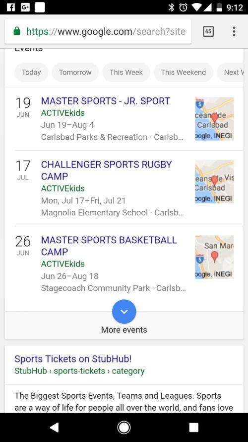 sports events near me