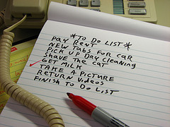 a to do list