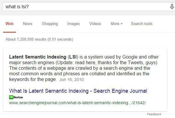 What is LSI (Latent Semantic Indexing?)