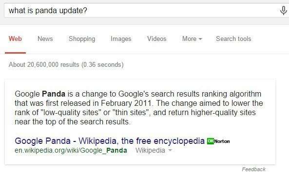 Google's Panda Update
