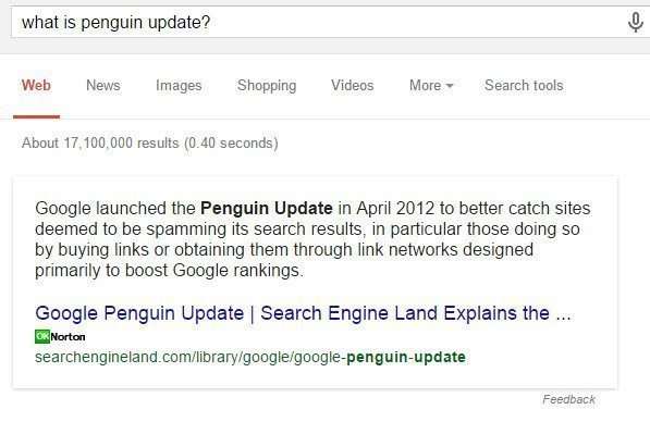 Google's Penguin Update