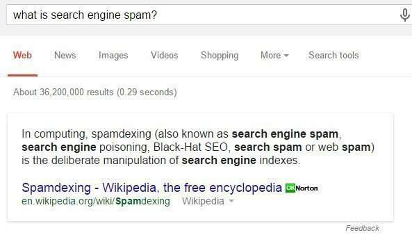As SEOS, we are often concerned with how Google migh define "Search Engine Spam" - something we want to avoid if possible.