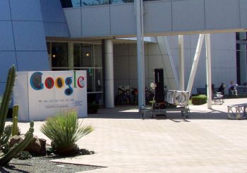 The entrance to one of Google's buildings