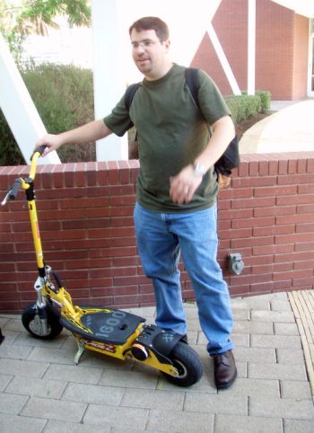Matt Cutts showing us a Google Scooter