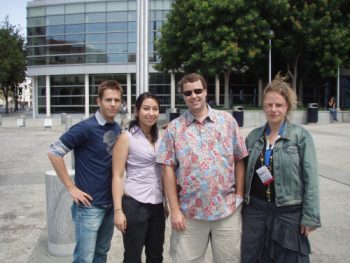 Some of my companions on a tour of the Googleplex