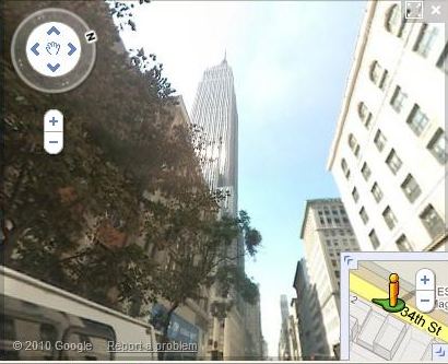 A Google Map displaying the Washington Monument.