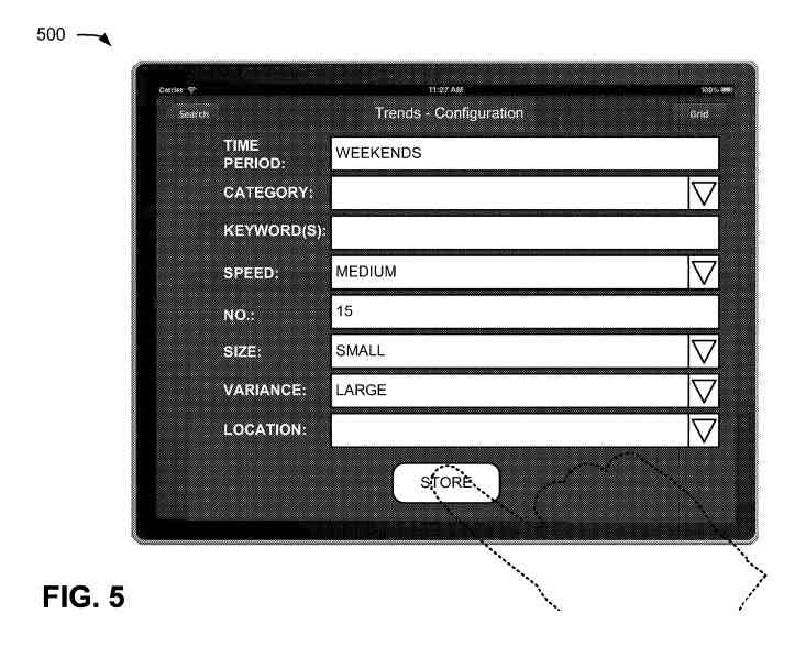 trending information configuration